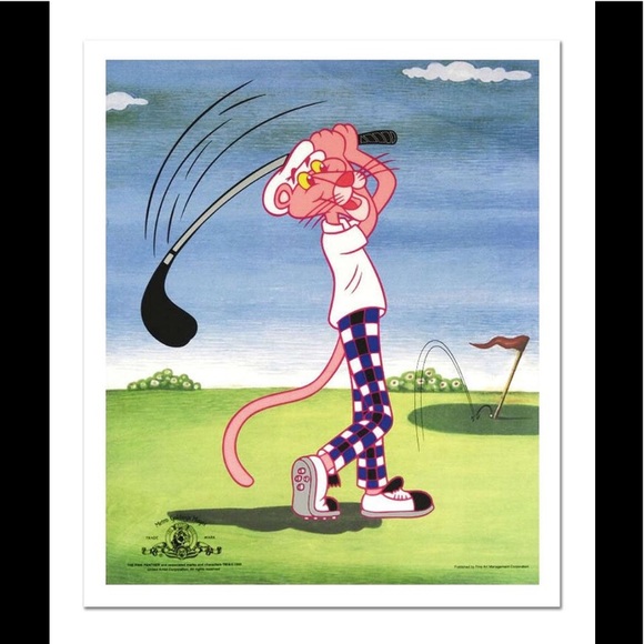 MGM & United Artists Other - "Pink Panther Golfing" Limited Edition Sericel⛳️